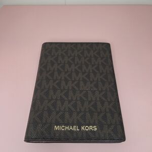 Michael Kors Brown Monogram Passport Holder